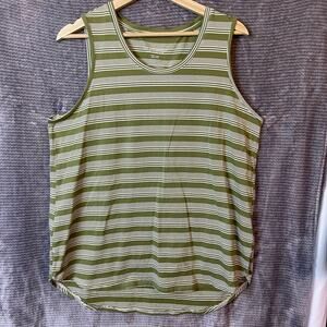 Soft Surroundings Striped Basic Tank Womens Sz Petite L Cottagecore Beach Casual